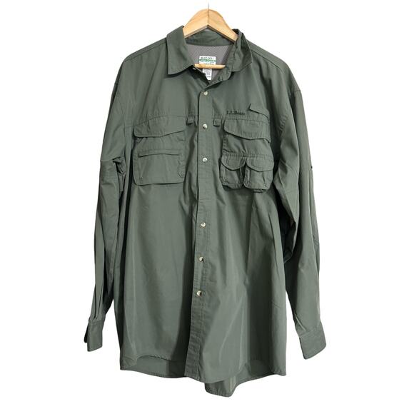 L.L.Bean Other - L.L. Bean Buzz Off Insect Repellent Vented Army Green Long Sleeve